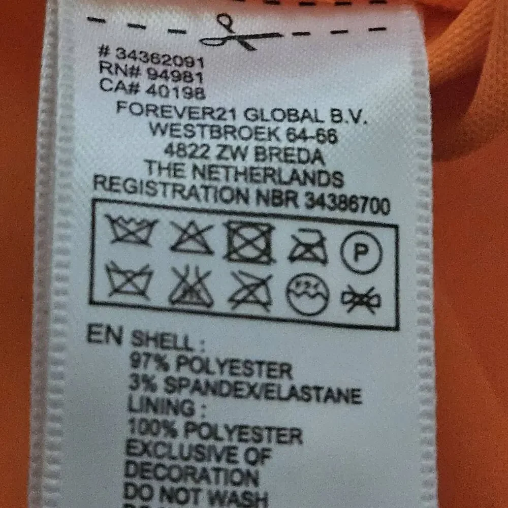 Orange Bodycon Cocktail Dress Size Small